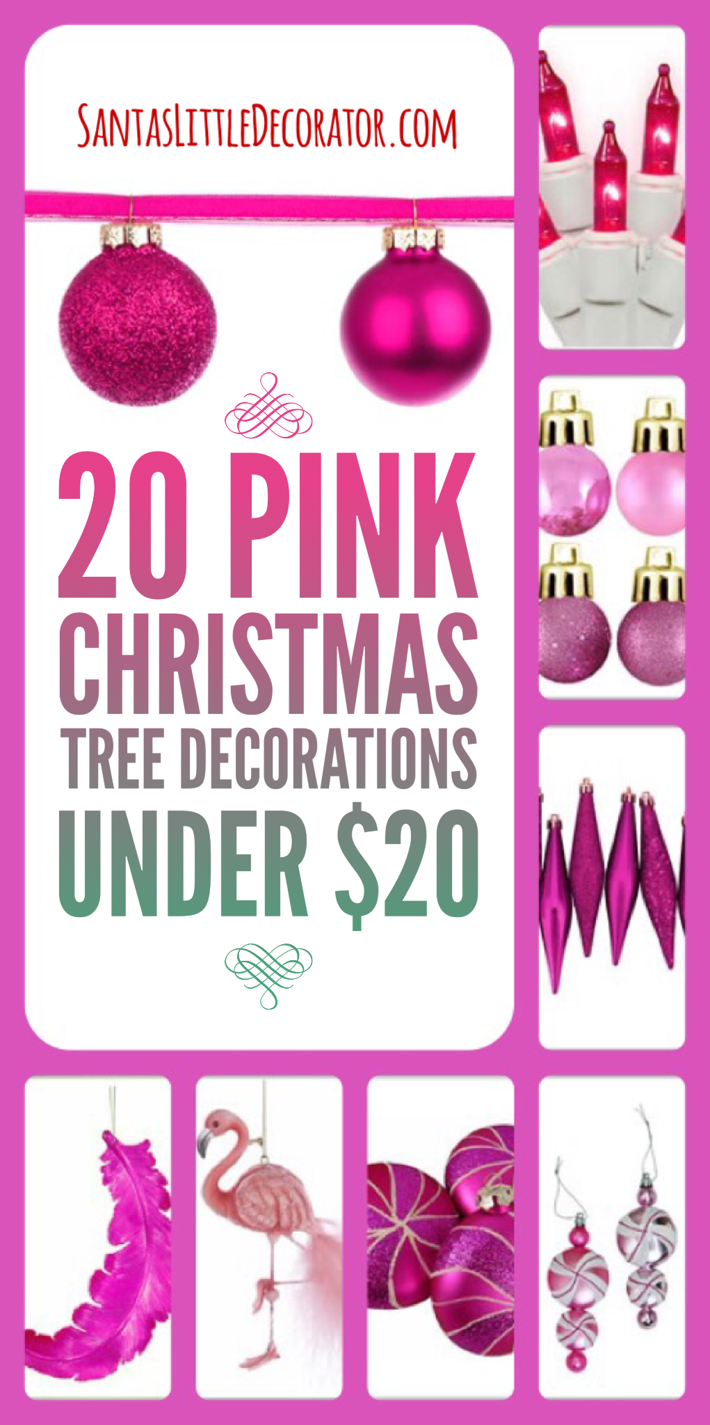 20 Pink Christmas Decorations for Under $20