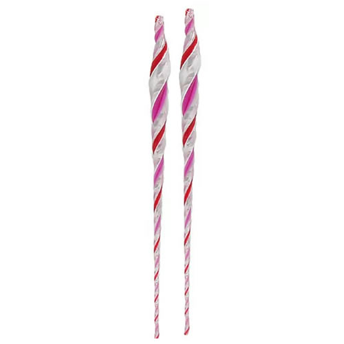 Candy Fantasy Peppermint Twist Icicle Ornaments
